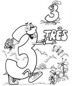 Desenhos de números para imprimir e colorir