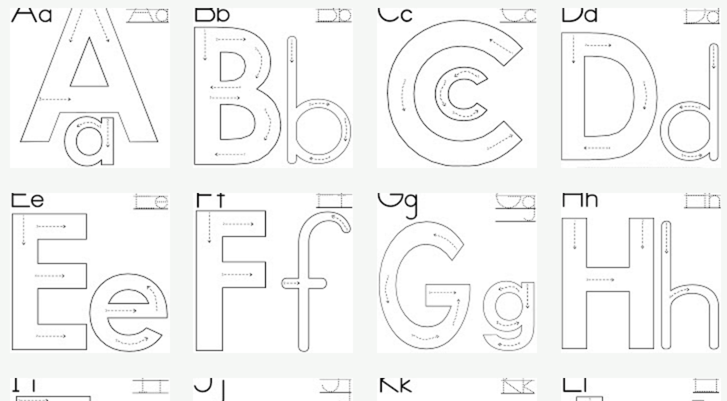 Alfabeto Molde de letra Alfabeto Molde de letra