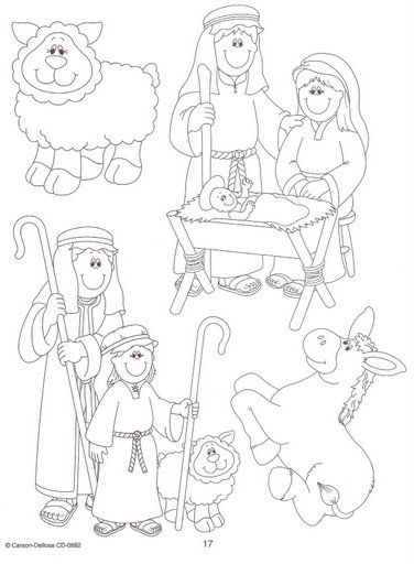 DESENHOS PRESEPIO PARA COLORIR E MONTAR