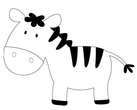 DESENHO DE ZEBRA PARA COLORIR