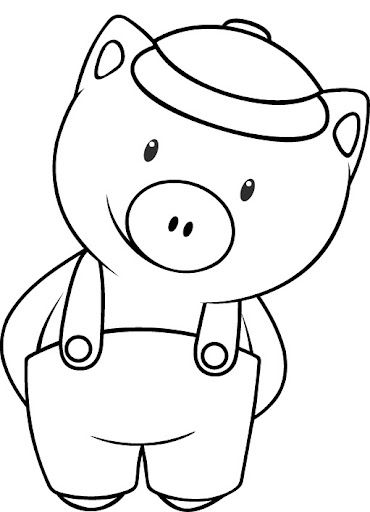 DESENHO PORCO PARA COLORIR