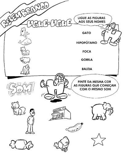 Ligue as figuras aos seus nomes