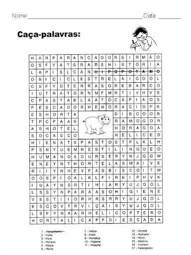 Sílabas complexas Caça palavras