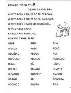 Fichas de leitura para la escola Fichas de leitura para la escola