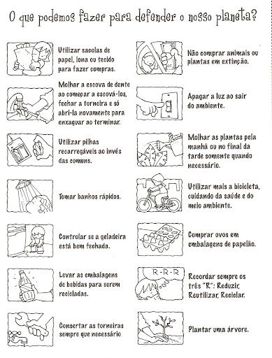 Atividades Meio Ambiente para imprimir