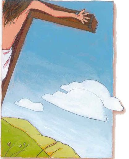 Jesus é pregado na cruz