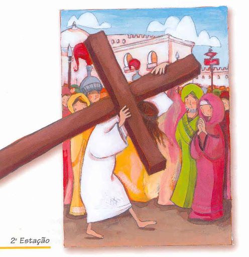 Jesus carrega com a cruz