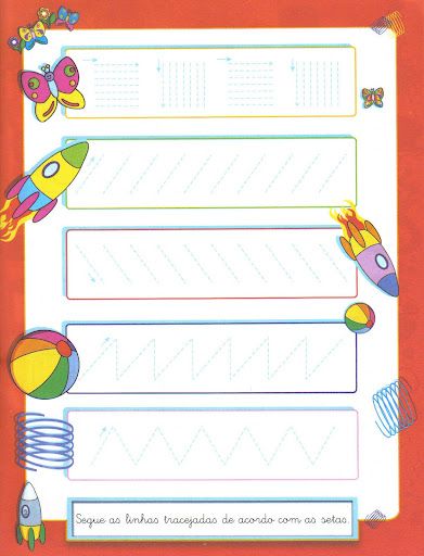 Segue as linhas tracejadas