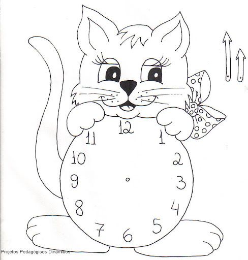 RELOGIO GATO PARA IMPRIMIR