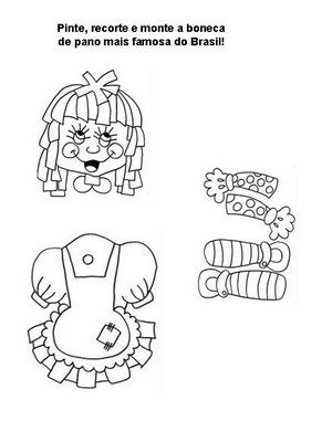 BONECA DE PAPEL PARA MONTAR