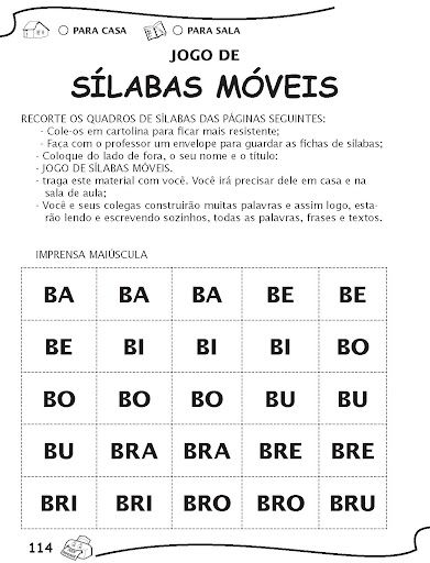 SILABAS MOVEIS JOGO DE SILABAS MOVEIS