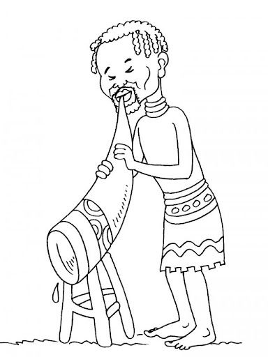 DESENHO AFRICANO PARA COLORIR