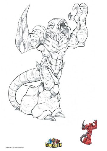 DESENHO GORMITI PARA PINTAR