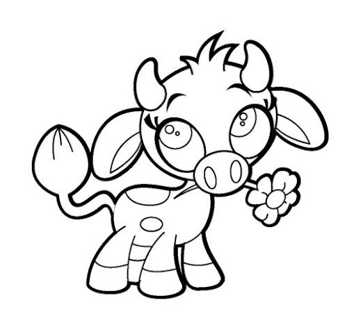 DESENHOS VACA PARA COLORIR