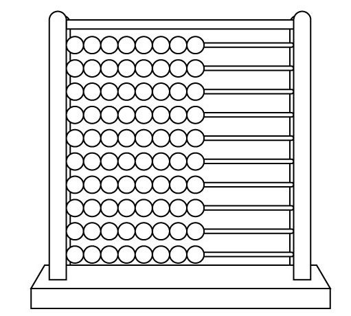 DESENHO ABACO PARA COLORIR
